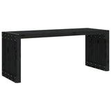 Garden Bench Extendable Black 212.5x40.5x45 cm Solid Wood Pine