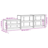 Outdoor Kitchen Cabinets 3 pcs White Solid Wood Pine