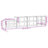 Outdoor Kitchen Cabinets 4 pcs Solid Wood Pine