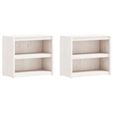 Outdoor Kitchen Cabinets 2 pcs White Solid Wood Pine