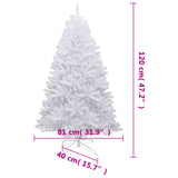 Artificial Hinged Christmas Tree with Flocked Snow 120 cm