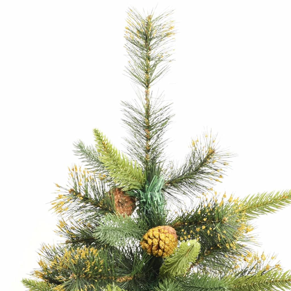 Artificial Hinged Christmas Tree with Cones 180 cm