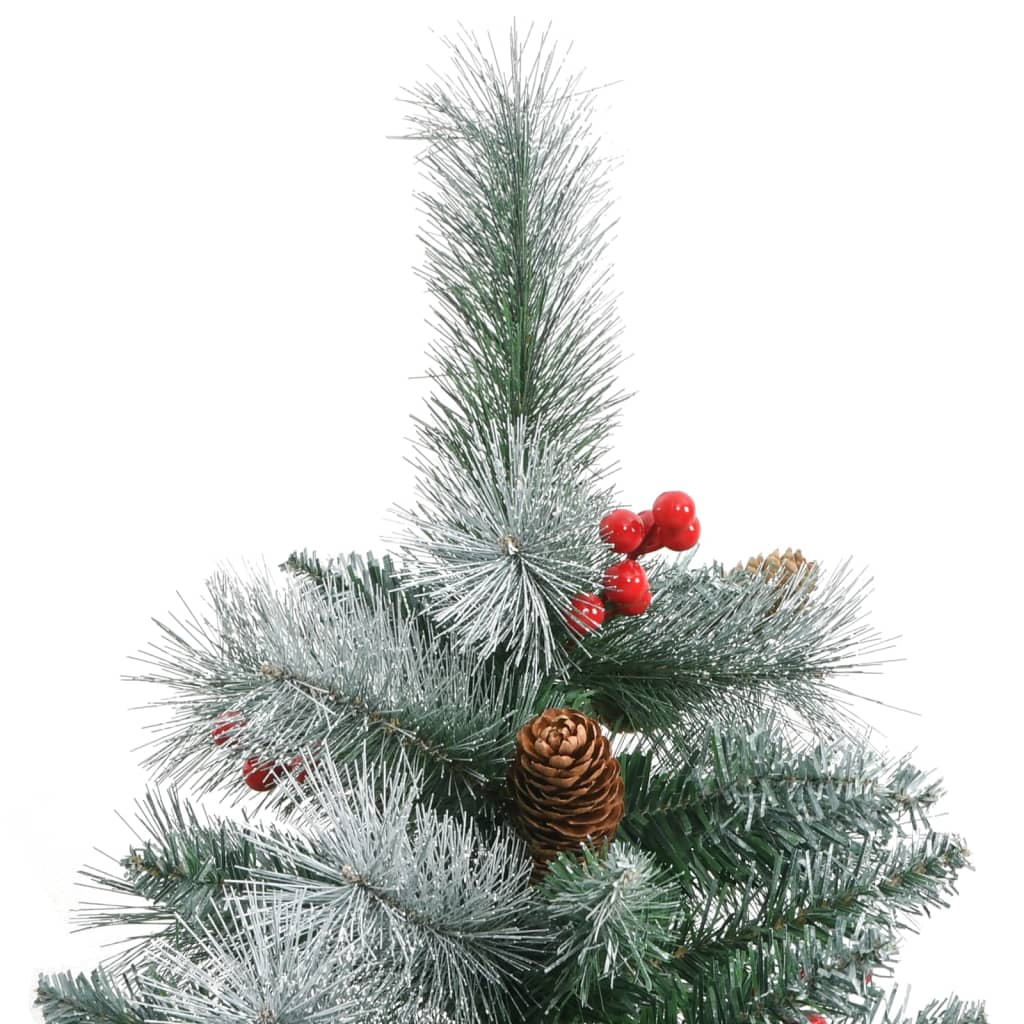 Artificial Hinged Christmas Tree with Cones and Berries 180 cm