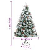 Artificial Hinged Christmas Tree with Cones and Berries 180 cm