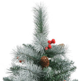 Artificial Hinged Christmas Tree with Cones and Berries 210 cm