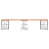 Garden Bench Gabion Design 203x31x42 cm Solid Wood Douglas