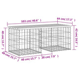 Garden Bench Gabion Design 103x44x42 cm Impregnated Wood Pine