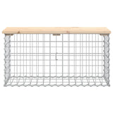 Garden Bench Gabion Design 83x31.5x42 cm Solid Wood Pine