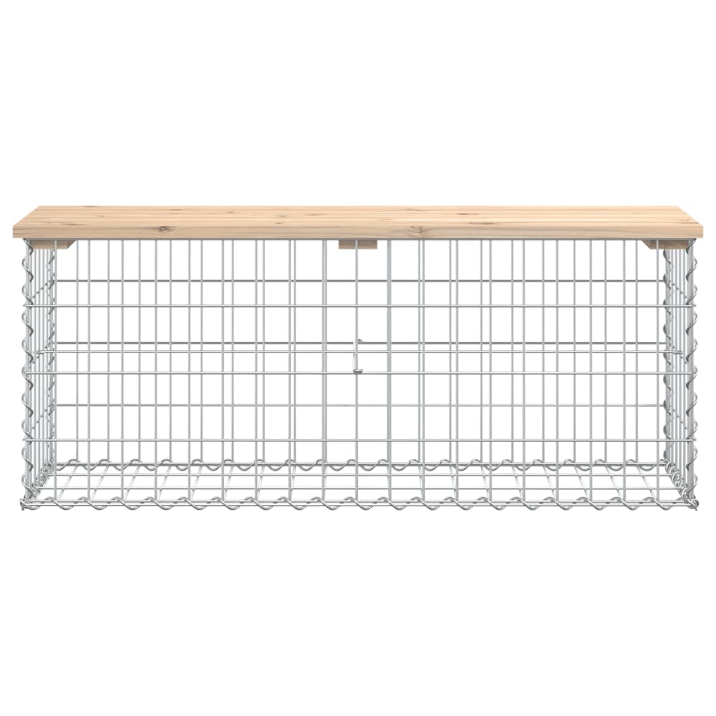 Garden Bench Gabion Design 103x31.5x42 cm Solid Wood Pine