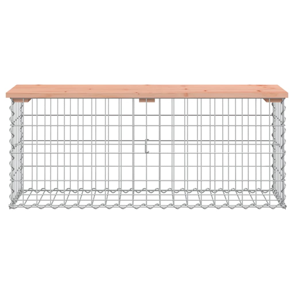 Garden Bench Gabion Design 103x31.5x42 cm Solid Wood Douglas