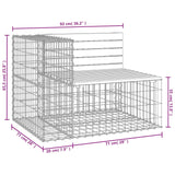 Garden Bench Gabion Design 92x71x65.5 cm Impregnated Wood Pine