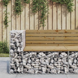 Garden Bench Gabion Design 92x71x65.5 cm Impregnated Wood Pine