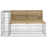 Garden Bench Gabion Design 122x71x65.5 cm Impregnated Wood Pine