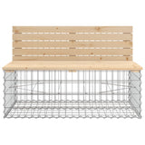 Garden Bench with Gabion Basket Solid Wood Pine