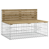 Garden Bench Gabion Design 287x71x65.5 cm Impregnated Wood Pine