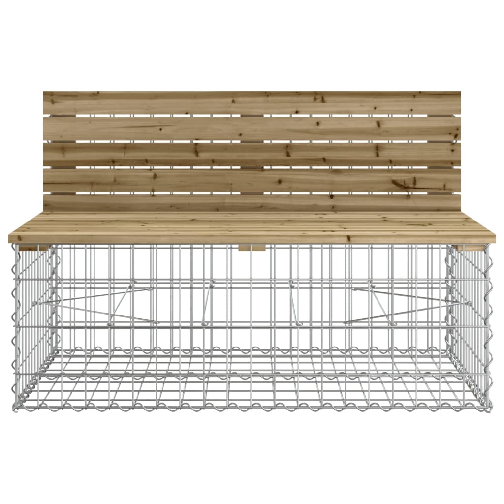 Garden Bench Gabion Design 287x71x65.5 cm Impregnated Wood Pine