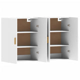 Wall Mounted Cabinets 2 pcs White Engineered Wood