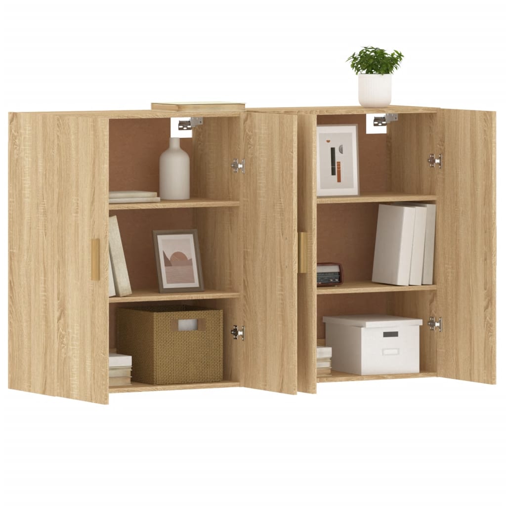 Wall Mounted Cabinets 2 pcs Sonoma Oak Engineered Wood