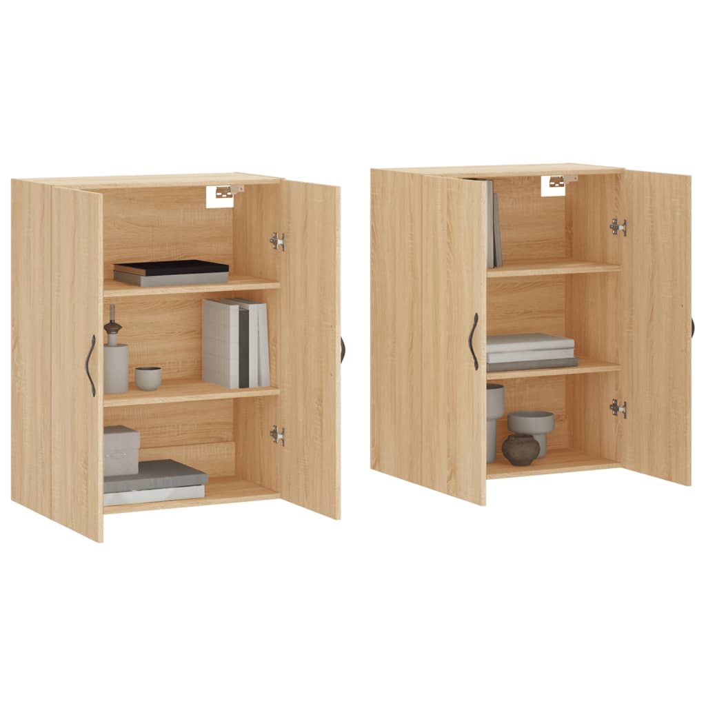 Wall Mounted Cabinets 2 pcs Sonoma Oak Engineered Wood