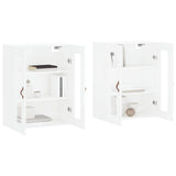 Wall Mounted Cabinets 2 pcs White Engineered Wood