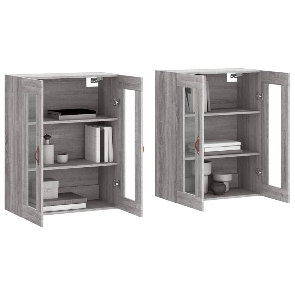 Wall Mounted Cabinets 2 pcs Grey Sonoma Engineered Wood