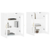 Wall Mounted Cabinets 2 pcs White Engineered Wood