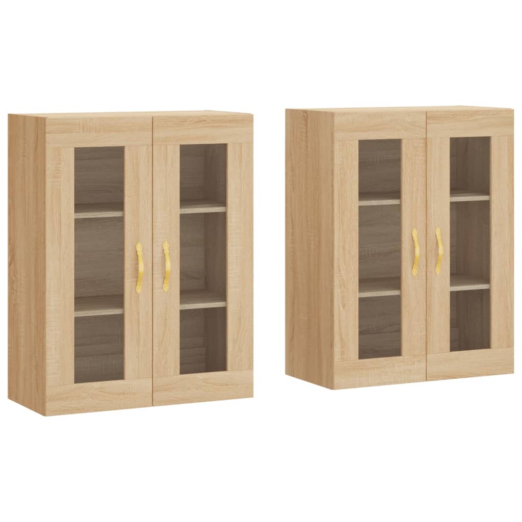 Wall Mounted Cabinets 2 pcs Sonoma Oak Engineered Wood