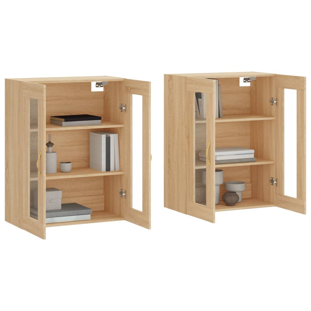 Wall Mounted Cabinets 2 pcs Sonoma Oak Engineered Wood