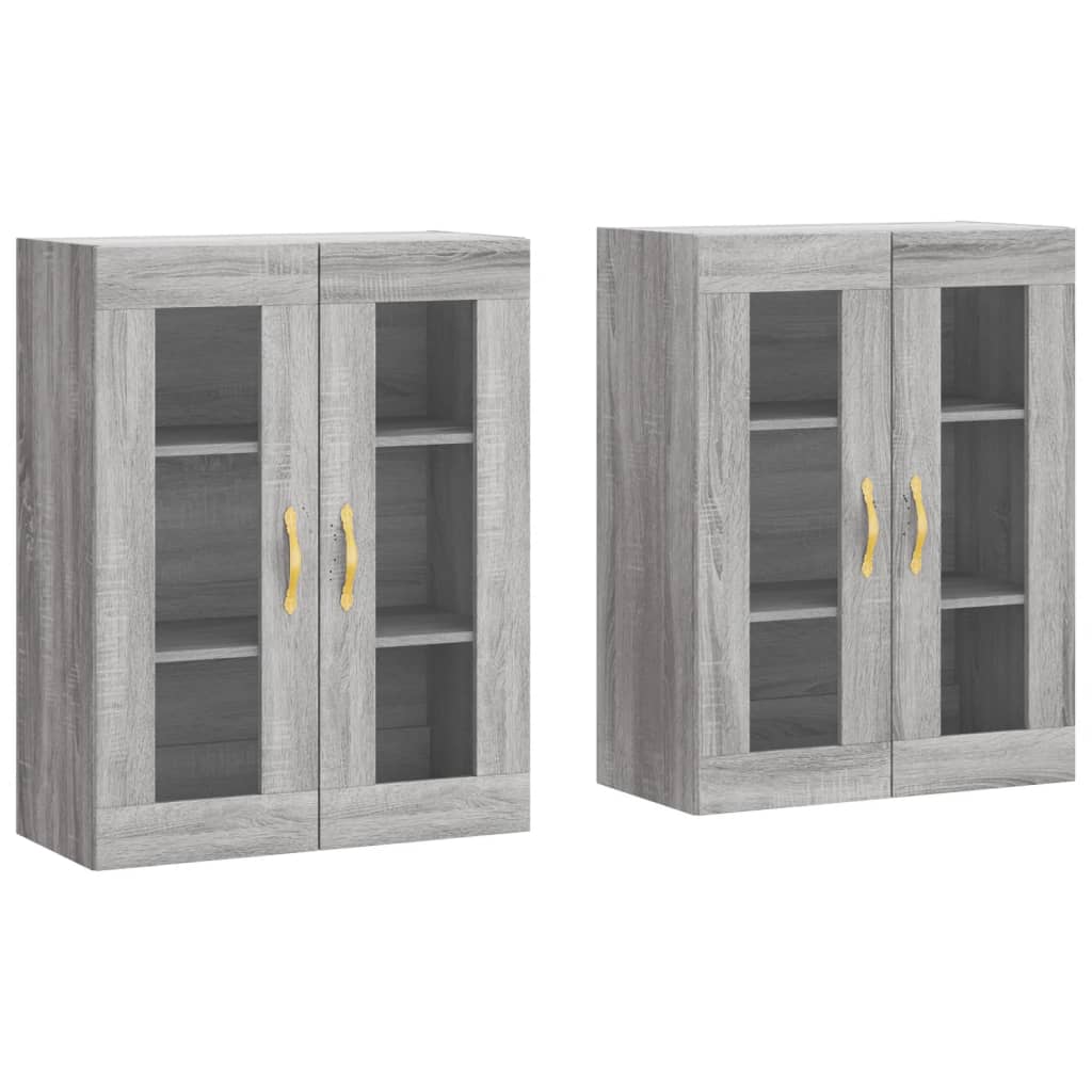 Wall Mounted Cabinets 2 pcs Grey Sonoma Engineered Wood