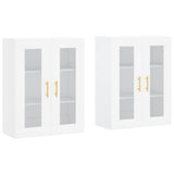 Wall Mounted Cabinets 2 pcs White Engineered Wood