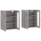 Wall Mounted Cabinets 2 pcs Grey Sonoma Engineered Wood