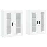 Wall Mounted Cabinets 2 pcs White Engineered Wood