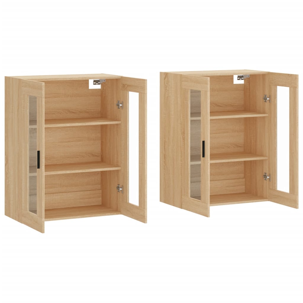 Wall Mounted Cabinets 2 pcs Sonoma Oak Engineered Wood