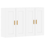 Wall Mounted Cabinets 2 pcs White Engineered Wood