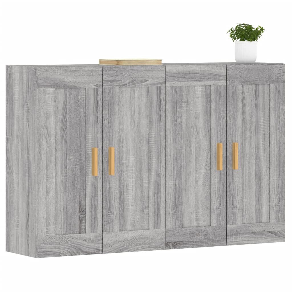 Wall Mounted Cabinets 2 pcs Grey Sonoma Engineered Wood