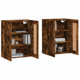 Wall Mounted Cabinets 2 pcs Smoked Oak Engineered Wood