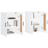 Wall Mounted Cabinets 2 pcs White Engineered Wood