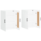 Wall Mounted Cabinets 2 pcs White Engineered Wood