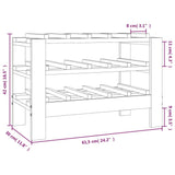 Wine Rack 61.5x30x42 cm Solid Wood Pine