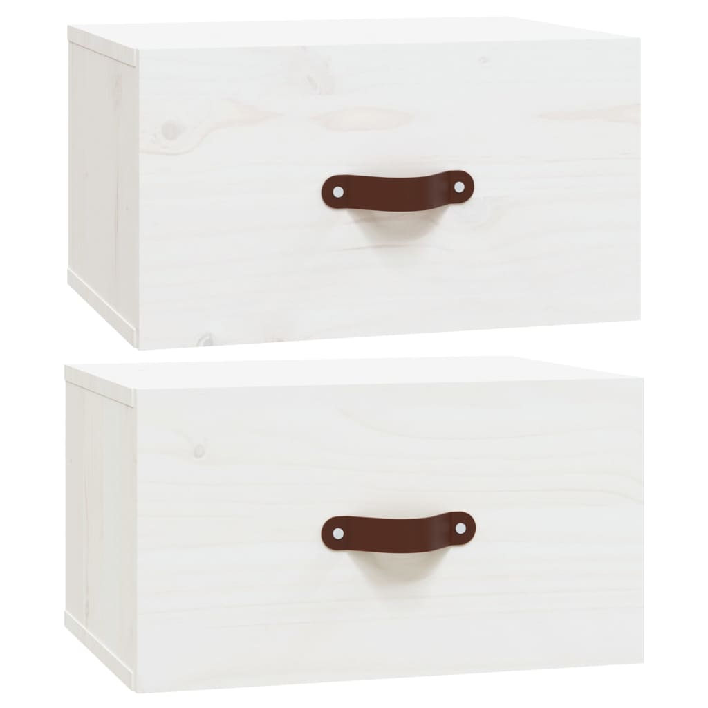 Wall-mounted Bedside Cabinets 2 pcs White 40x29.5x22 cm