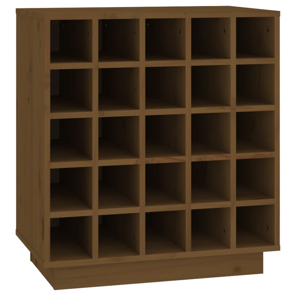 Wine Cabinet Honey Brown 55.5x34x61 cm Solid Wood Pine