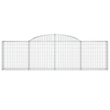 Arched Gabion Baskets 2 pcs 300x30x80/100 cm Galvanised Iron