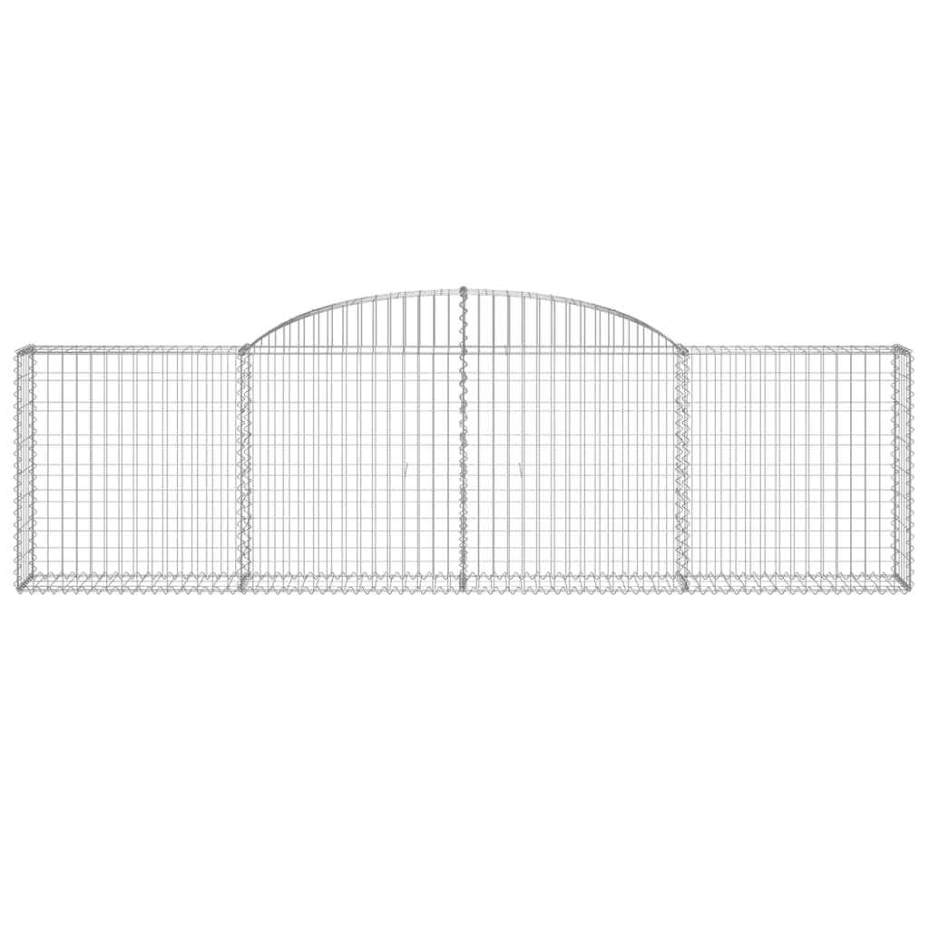 Arched Gabion Baskets 3 pcs 300x30x80/100 cm Galvanised Iron