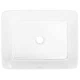 Wash Basin White 48x37x13 cm Ceramic Rectangle