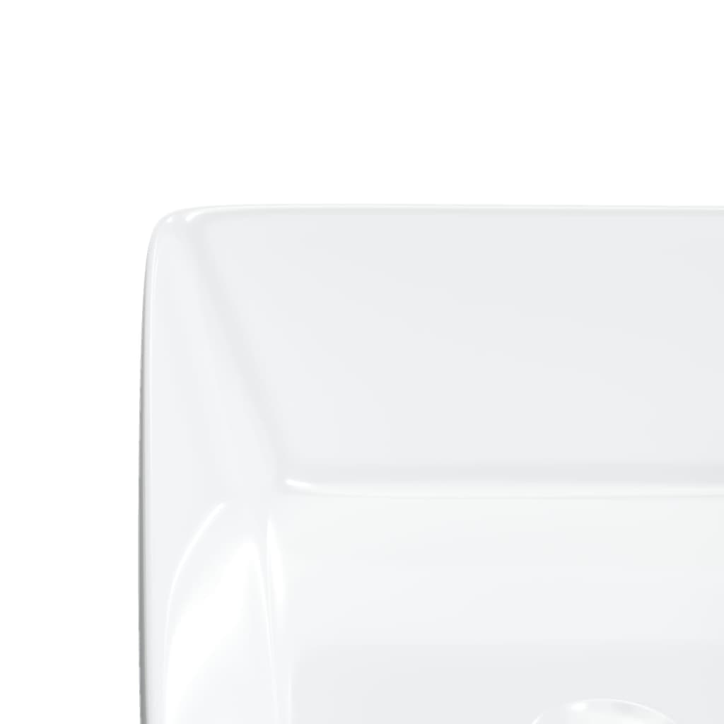 Wash Basin White 48x37x13 cm Ceramic Rectangle