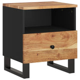 Bedside Cabinets 2 pcs Solid Wood Acacia&Engineered Wood