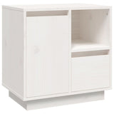 Bedside Cabinet White 50x34x50 cm Solid Wood Pine