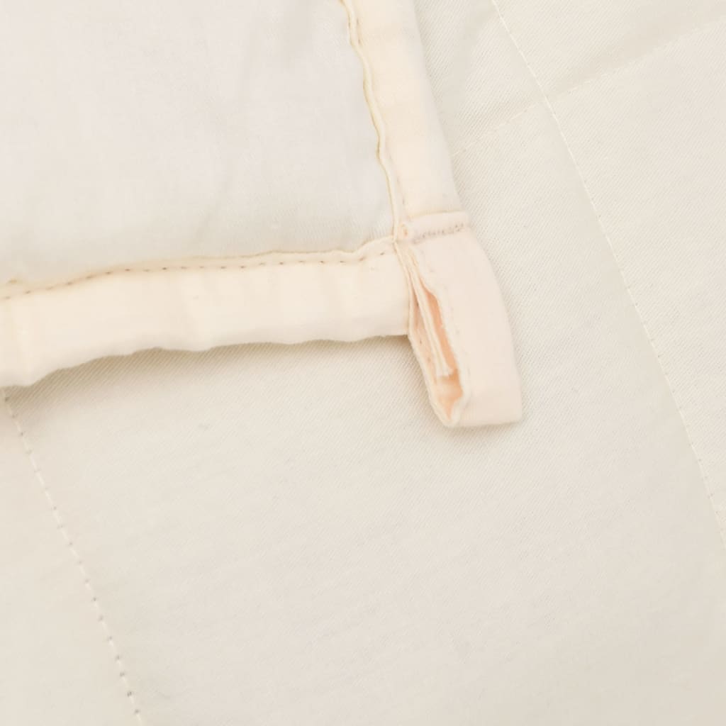 Weighted Blanket Light Cream 155x220 cm 11 kg Fabric