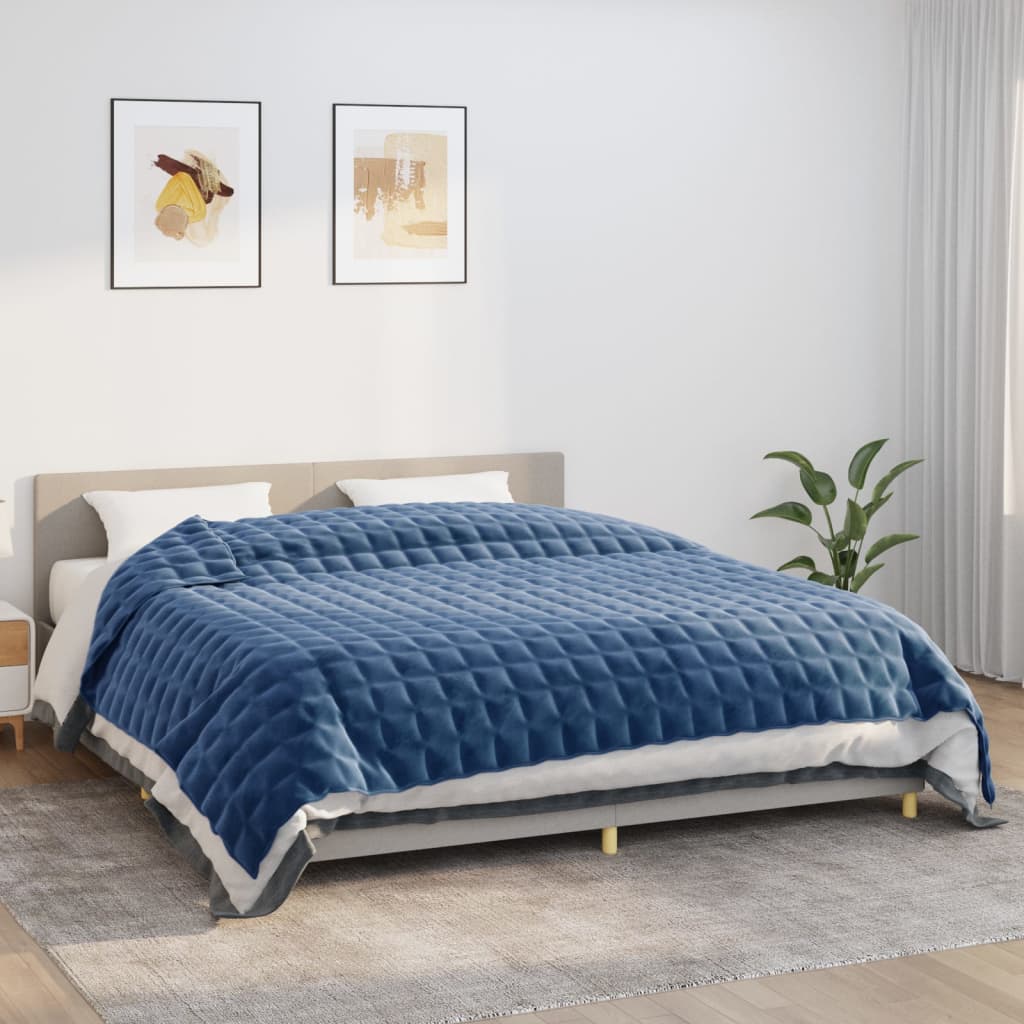 Weighted Blanket Blue 220x260 cm 15 kg Fabric