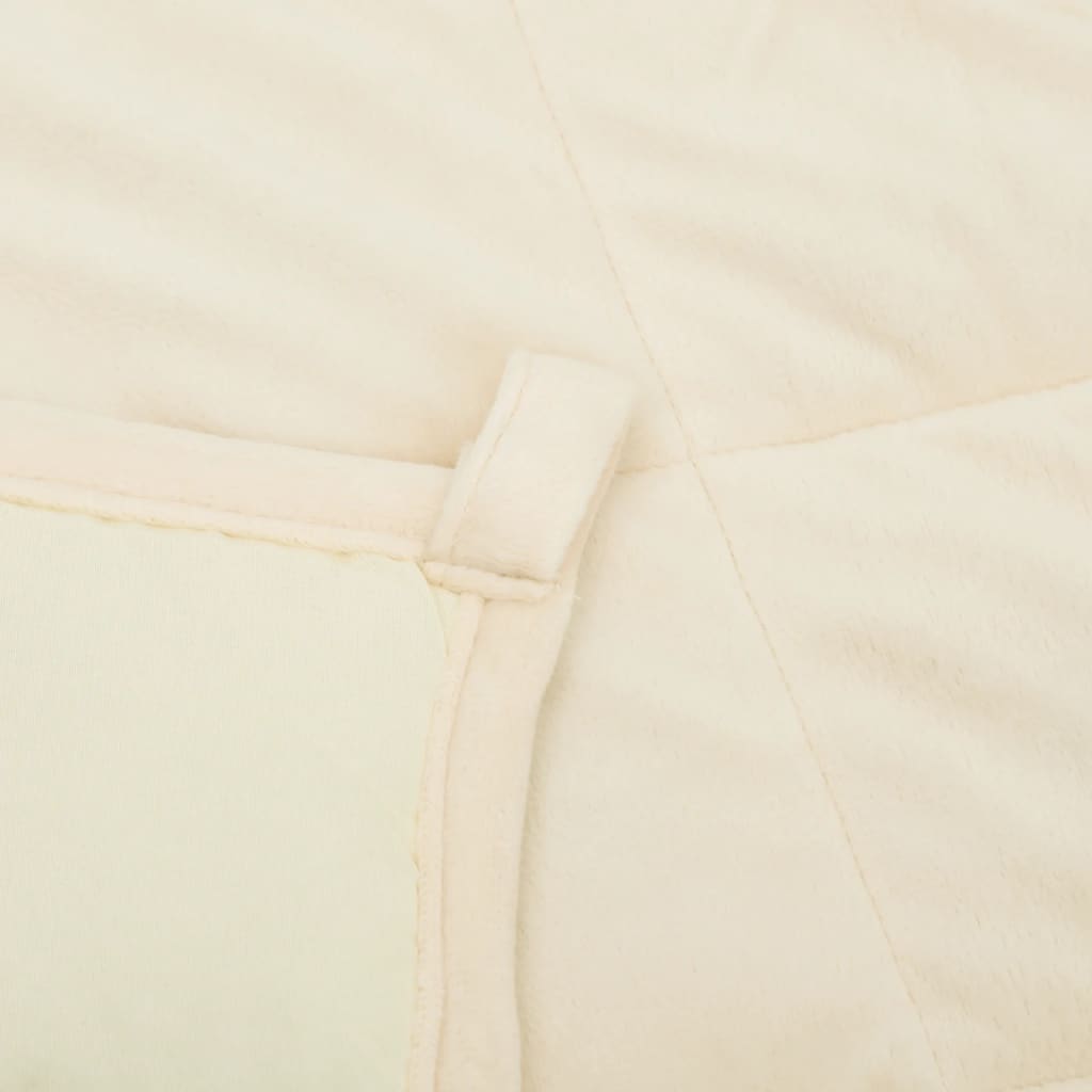 Weighted Blanket Light Cream 155x220 cm 7 kg Fabric